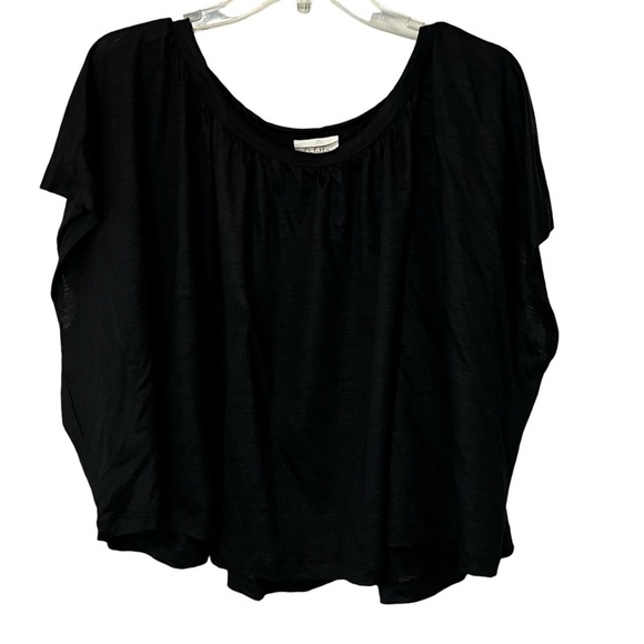 Anthropologie Deletta Pleated Boxy Top Shirt Black Small Swing Style boxy - Picture 3 of 14
